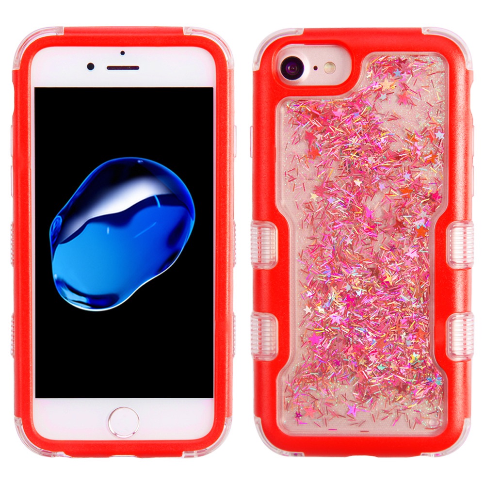 MyBat Quicksand Hybrid Protector Cover for Apple iPhone 8 Plus/7 Plus -  Summer Girl