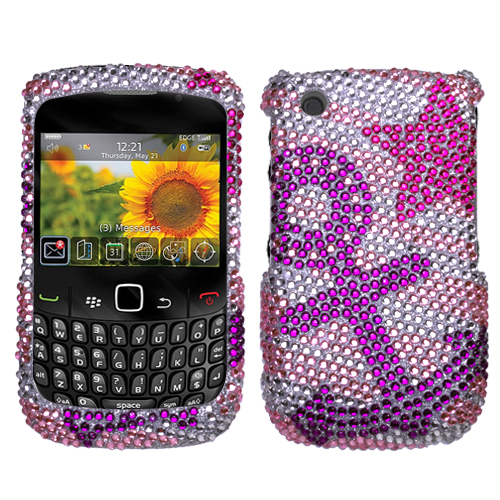 Diamond Cover for RIM Blackberry Curve 8520 Zebra Ski  