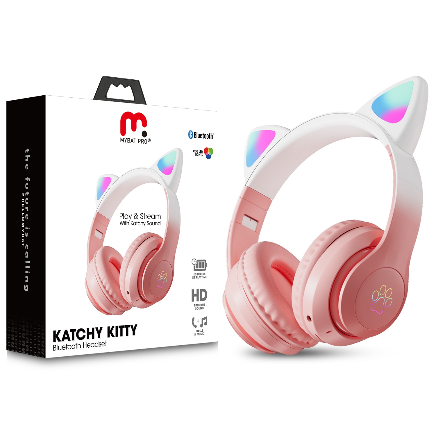 MyBat Pro Katchy Kitty Children's Bluetooth Headset - Pink